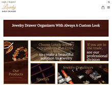 Tablet Screenshot of lovelyjewelryorganizers.com